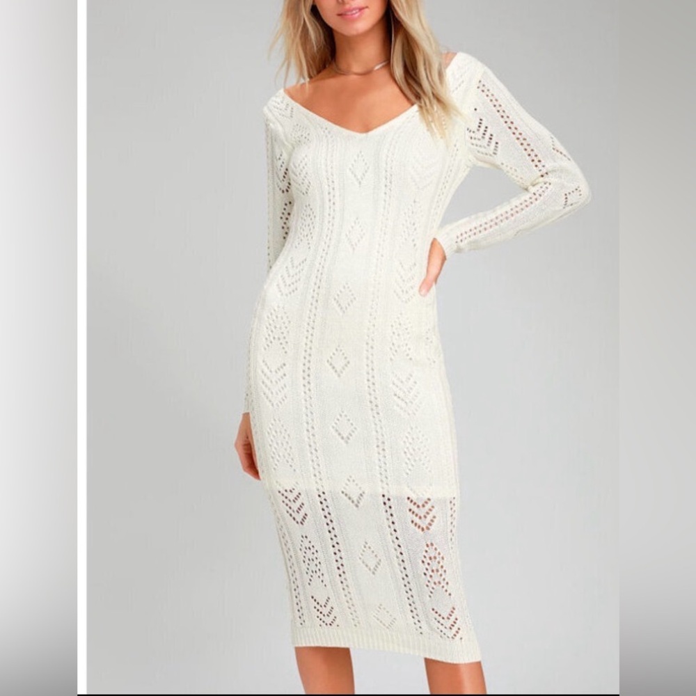 Lulus White Knit Dress